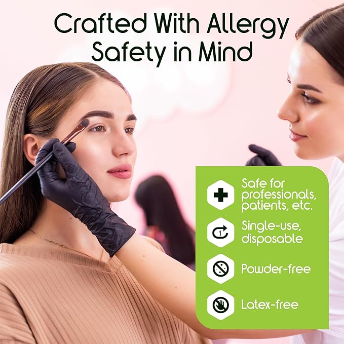 Inspire Black Nitrile Gloves | THE ORIGINAL Quality Black Gloves Disposable Latex Free | 4.5 Cooking