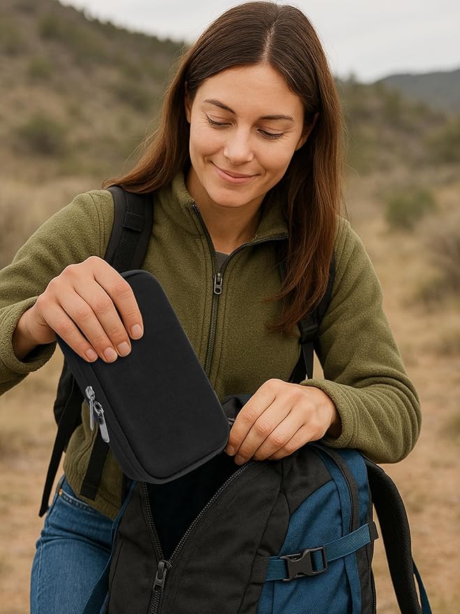 YOUSHARES Insulin Vials Refrigerator Storage Case - 10ml Peptide Vial Protective Holder for Fridge, 18-Slots Diabetic Insulin Small Bottle Organizer Bag Compatible with U-100 Vials