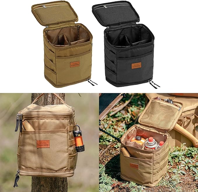 Outdoor Camping Tank Storage Bag Large Capacity Tool Bag Picnic Cookware Utensils Organizer for Women Men Tableware Storage Bag
