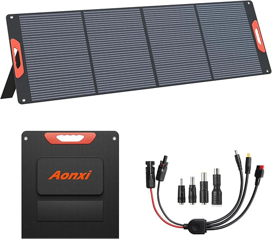 240W Portable Solar Panels for Power Station, 23.5% High Efficiency, 240 Watt Monocrystalline Foldable Solar Panel Charger with USB/20V DC Output Adjustable Kickstand for Camping, Off-Grid Living