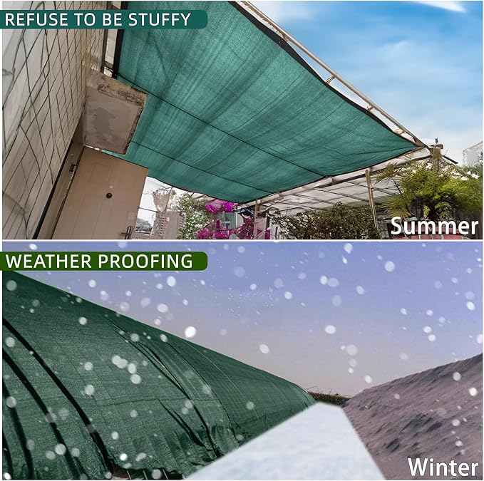 LOVE STORY 6x8FT 90% Green Garden Shade Cloth, Sun Shade Cover Net Mesh Tarp with Grommets, Sunblock Net for Garden,Greenhouse,Plants and Patio