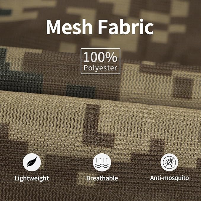 Mosquito Net Suit Camo Hunting Mesh Suit Bug Net Clothing with Hood for Outdoor Protection No-See-Ums Garden Camping