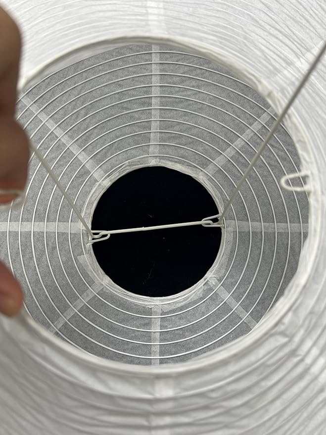 White Large Ceiling Paper Lanterns Shade(50cm,19.69"), Rice Paper Lights Lamps, Vintage Chinese/Japanese Pendant Lantern Lamps, Hanging Paper Lamp Shade for Living Room,Wedding,Bedroom