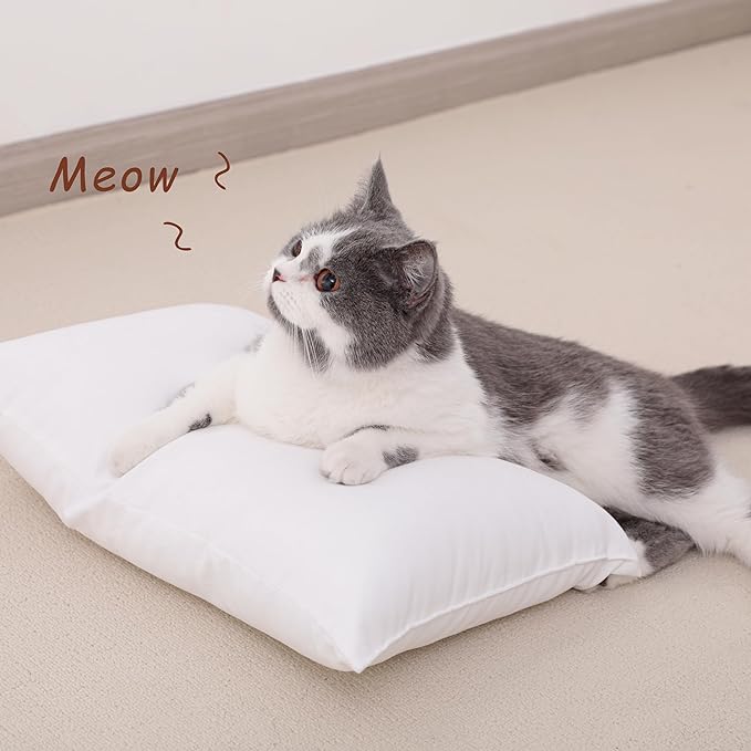 NTBAY Tiny Pillows, Down Alternative 7"x11" Microfiber Mini Pillows for Travel, Pets, Soft Machine Washable Small Pillow for Neck, Wrist, Lumbar and Knee, Light Grey