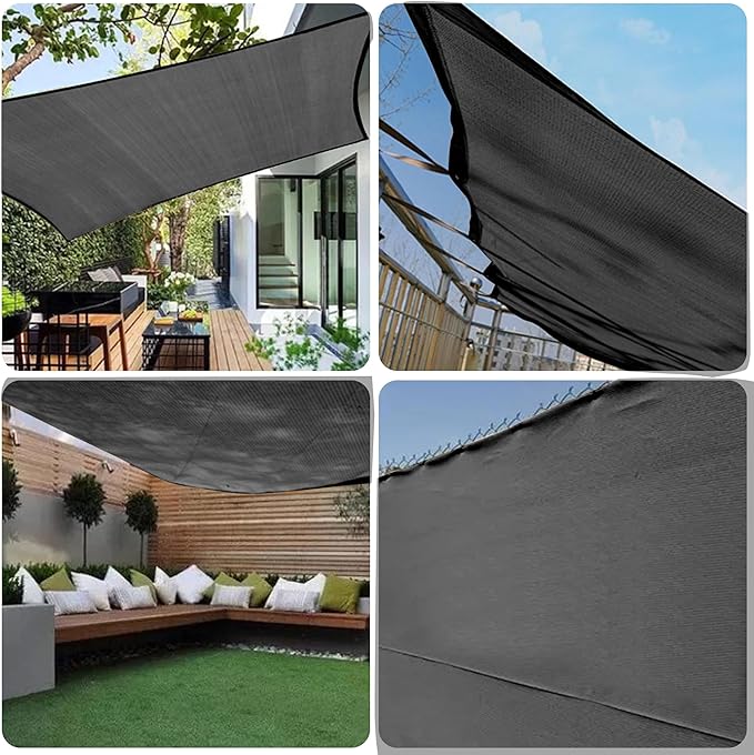 winemana 90% Shade Cloth, Dog Kennel Shade Cover, 20 x 48 FT Sturdy Durable Sunblock Shade Mesh Tarp with Grommets for Patio Plants Greenhouse Chicken Coop Porch
