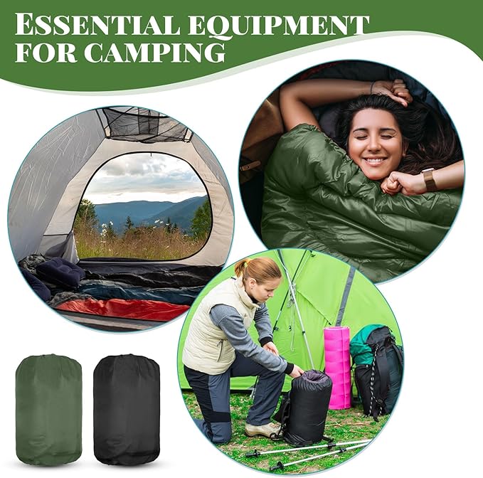 Tudomro 16 Pack Camping Sleeping Bags Bulk Adults Envelope 4 Season Cold Warm Weather Lightweight Waterproof Compact Backpacking Sleeping Bag for Travel Hiking