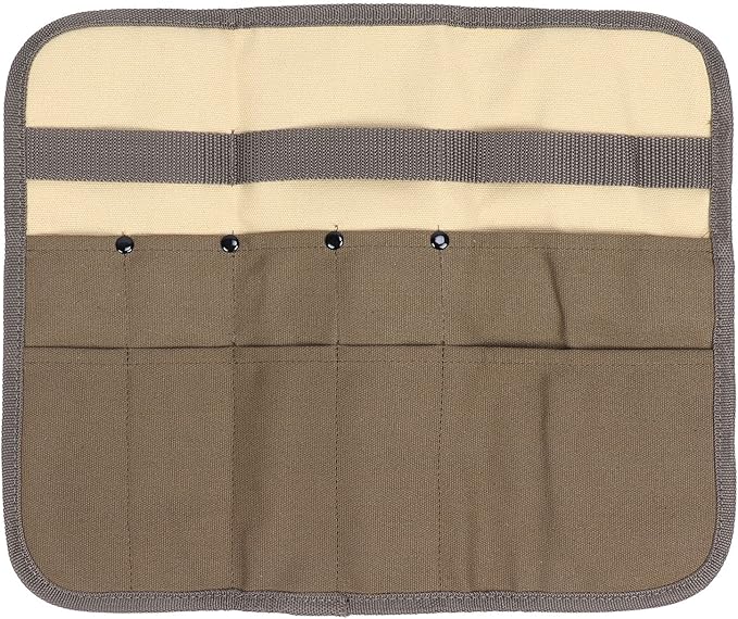 Camping Tableware Organize Bag, Knife Roll Cookware Set Canvas Storage Portable Hanging Picnic Cutlery Tablewares Storages Hang Out Equipment Hygiene Lightweight for Outdoor Barbecue Activities