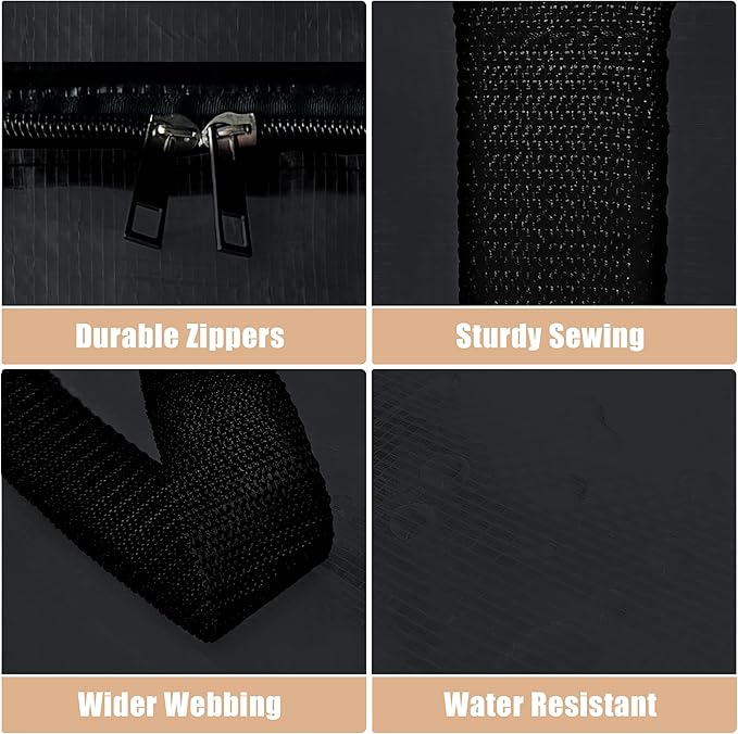 Heavy Duty Moving Bags - Extra Large Packing Bags and Storage Totes, Collapsible and Foldable Option for Moving and Storage, Black, 93 L - 12 Pack