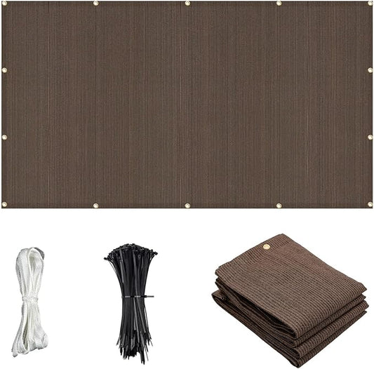 Cool Area Sun Shade Cloth with Grommets 10×18 FT Shade Panel Shade Tarp Screen Fabic for Outdoor Patio Pergola Cover Deck Garden, Brown (Customized)