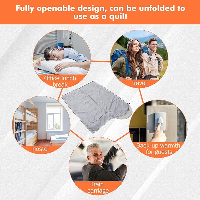 Macarrie 4 Pcs 0 Degree Camping Sleeping Bags Bulk for Adults 4 Season Warm Cold Weather Sleeping Bags with Compression Sack Lightweight Portable Waterproof for Backpacking Hiking Outdoor