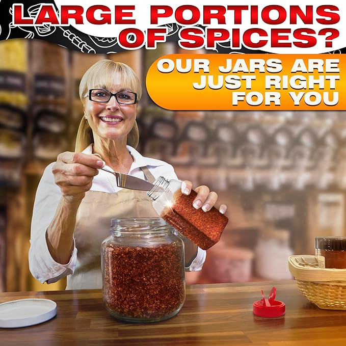 2 Pcs Large Seasoning Shaker – 32oz Large Seasoning Containers with Dual Shake Lids for Spices and Herbs, Transparent Design with Wide Mouth for Easy Filling, Durable Odor-Resistant Plastic Material