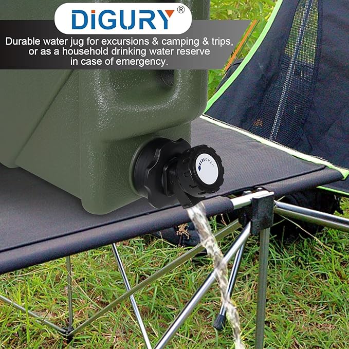 5 Gallon Water Jug, Camping Water Container BPA Free Water Storage with Spigot No Leakage Portable Emergency Water Tank for Outdoor Hiking Camping Picnic Supplies