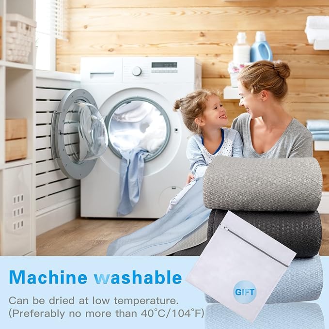 AmyHomie Cooling Blanket King Size, 100% Rayon Derived from Bamboo, Cool Summer Blanket for Hot Sleepers, Soft Comfy Lightweight Blankets for All Seasons (Dark Gray, 90×108in)