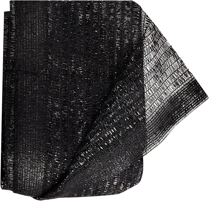 Garden Expert 10 x 20 FT Black Shade Cloth, 50% Mesh Tarp UV Resistant Net, Garden Sun Shade Netting for Plant Cover, Greenhouse, Patio, Tomatoes, Chicken Coop, Barn Kennels