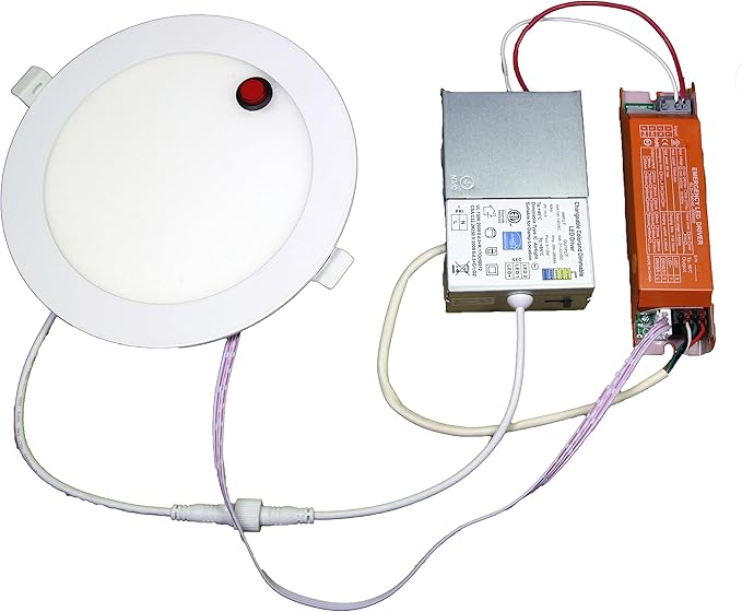 LED & Lighting Solutions LED 6" Dimmable Downlight Can w/ 90 Min Emergency Battery Backup, 12w, 5 CCT Selectable 2700-6000k, 960 lumens, 80 CRI| UL/ETL/IC/Damp Rated, Energy Star