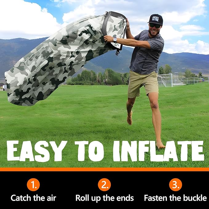 AlphaBeing Inflatable Lounger Beach Chair Accessories, Air Sofa Hammock Inflatable Couch for Camping Backyard Lakeside with Compression Sacks, Ideal Outdoor Gifts for Adults