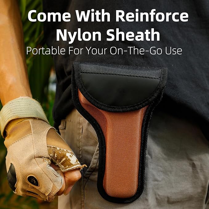 HANSHI Camping Axe Multitool with YG10 Tungsten Steel Replaceable Wire Cutters for Gift,17 in 1 Multi Tool with Spring-Action Pliers,Knife,Screwdriver,Flint Rob,Safty Whistle with Nylon Sheath (Blue)