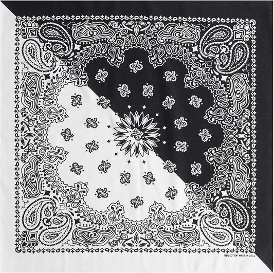 $averPak Pets - InsectGuard Permethrin Treated Mosquitoes, Flies, Ticks & More Insect Repellent Dog Bandanna Paisley (Black/White)