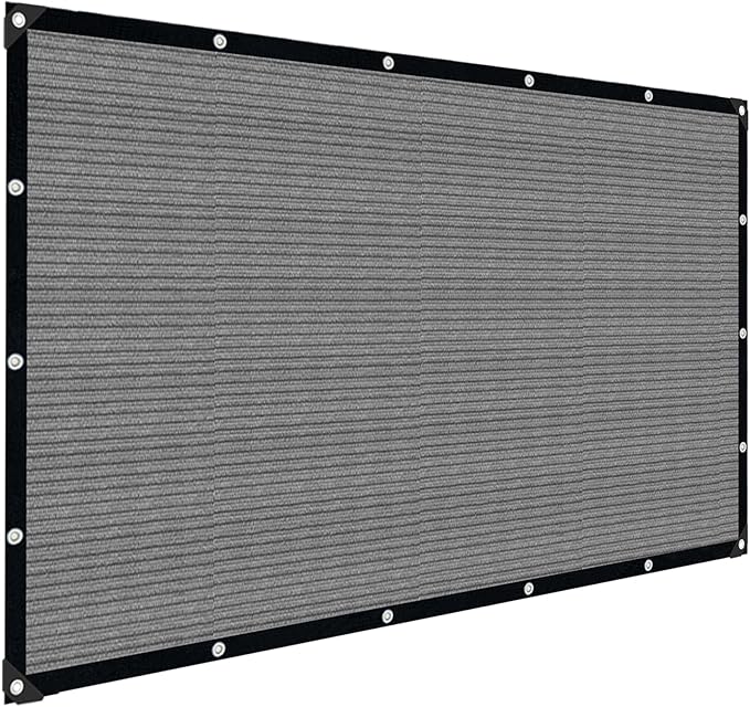 Sun Shade Cloth with Grommets,90% UV Protection Shade Fabric,Pergola Shade Cover Canopy Fence Privacy Screen Balcony,Sunshades for Patio Pergola Garden Backyard Porch Outdoor,Grey-8x10FT
