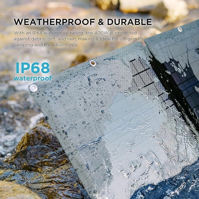 EF ECOFLOW Solar Generator 120V/3.6kWh DELTA Pro with 4x400W Portable Solar Panel, 23% High-Efficiency, 5 AC Outlets, 3600W Portable Power Station for Home Use Emergency Blackout Camping RV