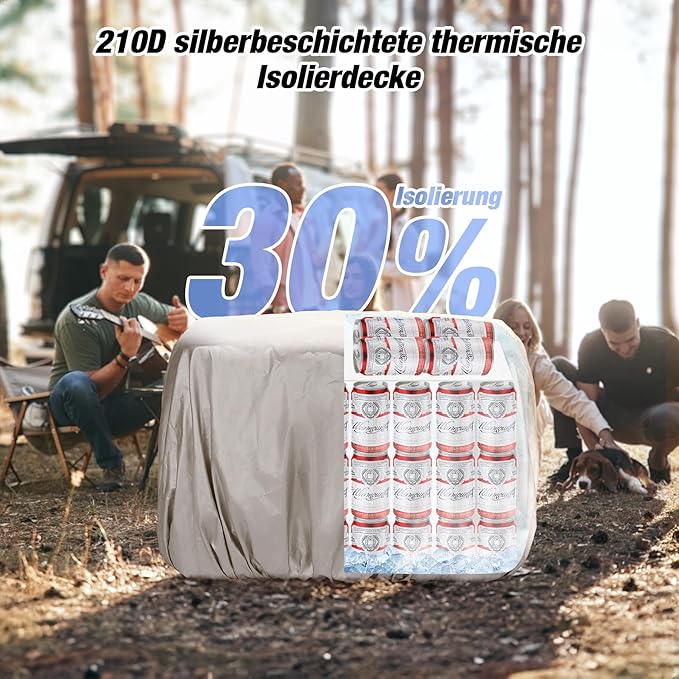 Insulated Cooler Bag 48/75 Cans, Soft Sided Portable Lunch Bag Coolers w/Zippered Top, Leak Proof PVC Interlayer, 5-Layer Insulation Large Ice Chest Bag for Travel, Camping, Beach, Picnic