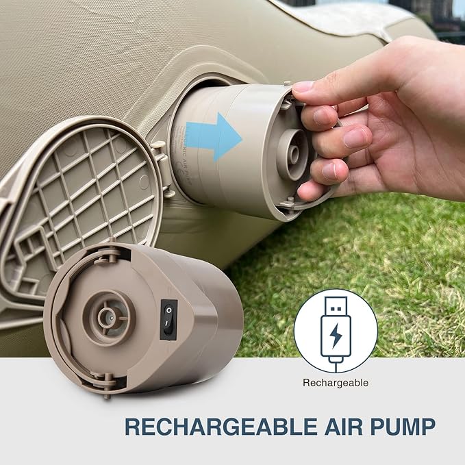 Bestrip Auto Inflatable Couch Lounger, Air Mattress Sofa Bed with Rechargeable Air Pump