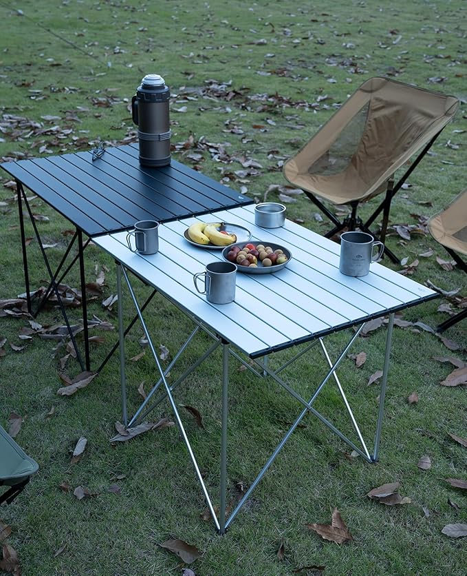 iClimb Ultralight Compact Camping Folding Table with Carry Bag (Reinforced Green - XL)