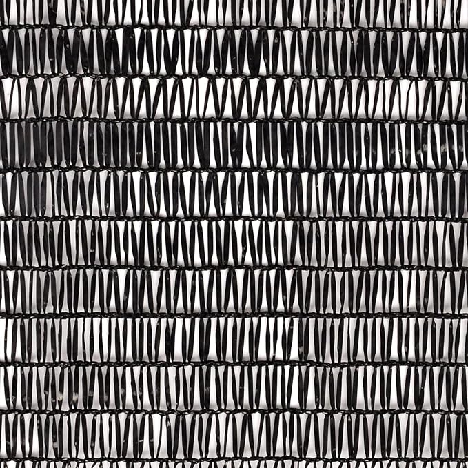 Garden Expert 10 x 20 FT Black Shade Cloth, 50% Mesh Tarp UV Resistant Net, Garden Sun Shade Netting for Plant Cover, Greenhouse, Patio, Tomatoes, Chicken Coop, Barn Kennels