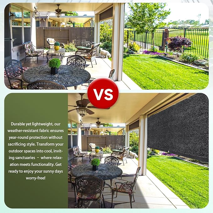 90% Black Shade Cloth, 6 x 10 FT Sun Shade Net with Grommets, Garden Sunblock Shade Cloth Shading for Greenhouse, Plant, Pergola, and Backyard Patio