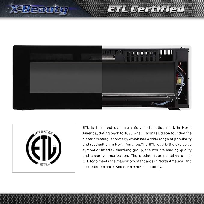 60" Electric Fireplace in-Wall Recessed and Wall Mounted 1500W Fireplace Heater and Linear Fireplace with Timer/Multicolor Flames/Touch Screen/Remote Control