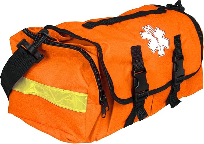 Dixie EMS First Responder On Call Trauma Bag W/Reflectors - Orange