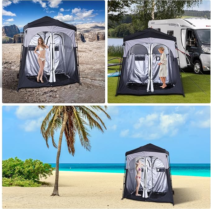 CDEN Camping Shower Tent, Outdoor Shower Enclosure, Camping Shower, Outdoor Bathroom, Pop Up Changing Tent, Oversize