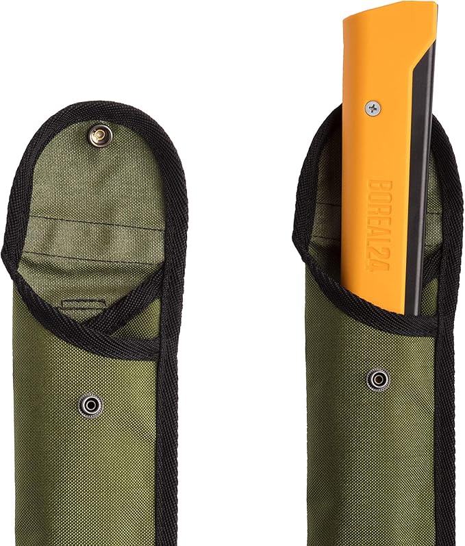 AGAWA - BOREAL24 Tripper Kit - 24 Inch Folding Bow Saw, 24" Rugged Cordura Sheath, Additional 24" Aggressive Blade (Black Frame - Yellow Handle)