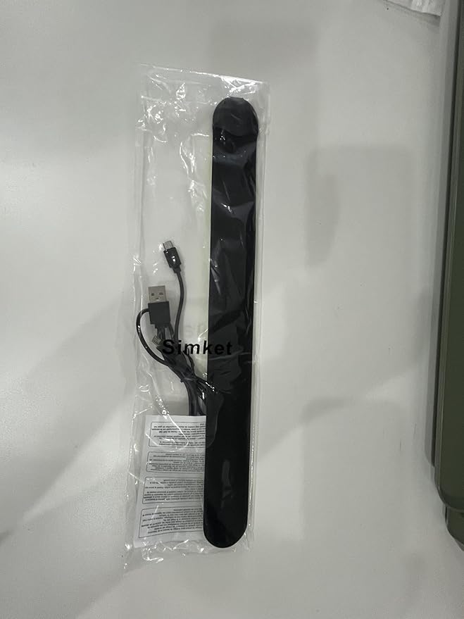 Simket LED Armband Rechargeable for Running(2 Pack), Running Lights for Runners, Running Lights, High Visibility Reflective Running Gear Adjustable Light Up Arm Bands for Men Women Kids