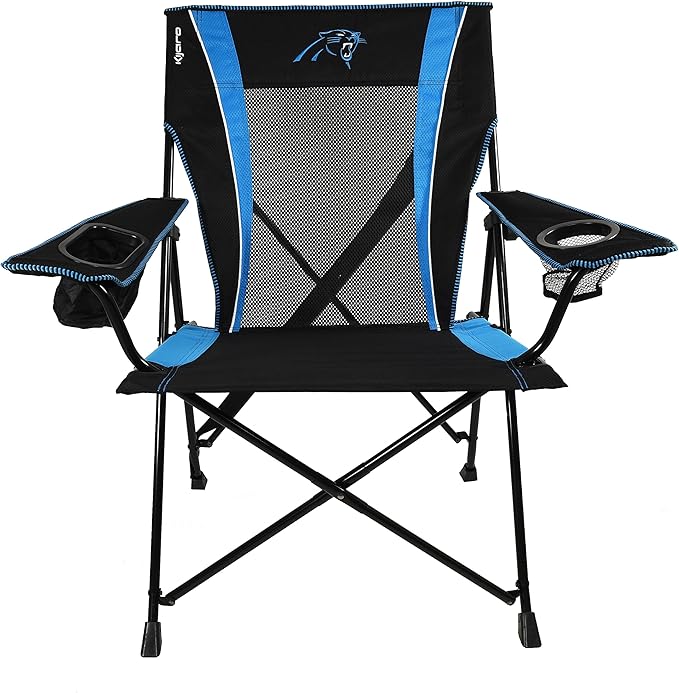 Kijaro Dual Lock Pro, Sports Fan Folding Chair, 26" L x 35.5" W x 37" H, Carolina Panthers