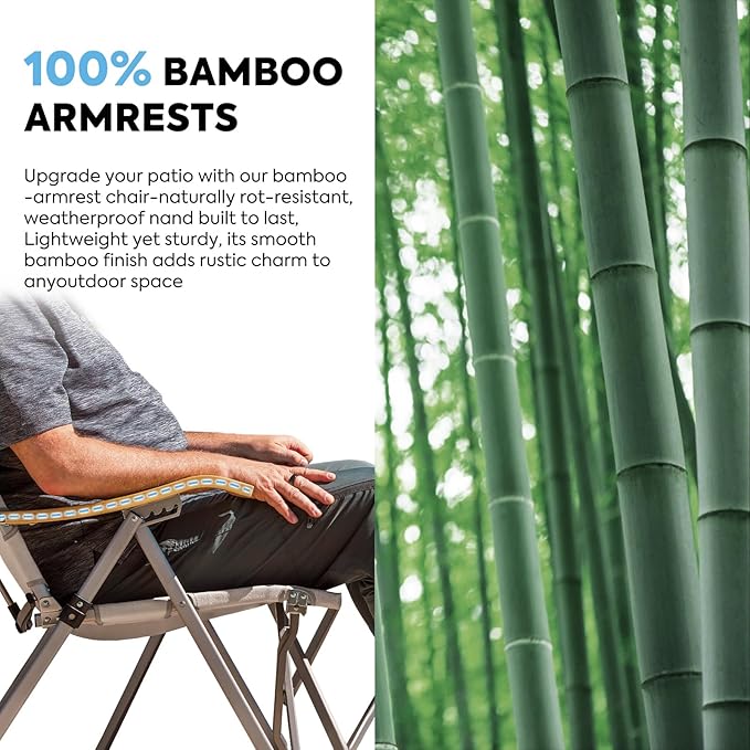 ICECO Adjustable Camping Chairs for Adults, Foldable High Back Camping Chair, Portable Folding Chairs for Outside, Reclining Outdoor Chair with Storage Bag, 400LBS, 10 Years Warranty