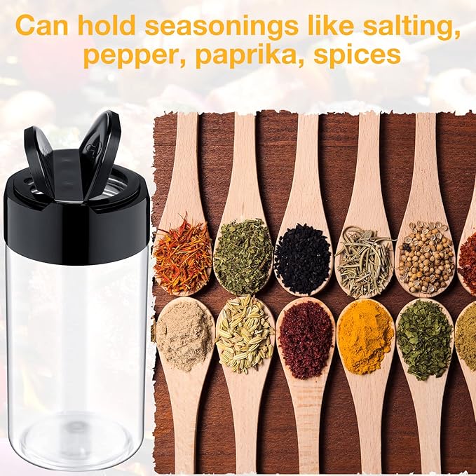30 Pack 8.7 oz Plastic Spice Jars with Shaker Lids Clear Seasoning Containers Spice Bottles for Kitchen Storing Herbs Seasoning Powders