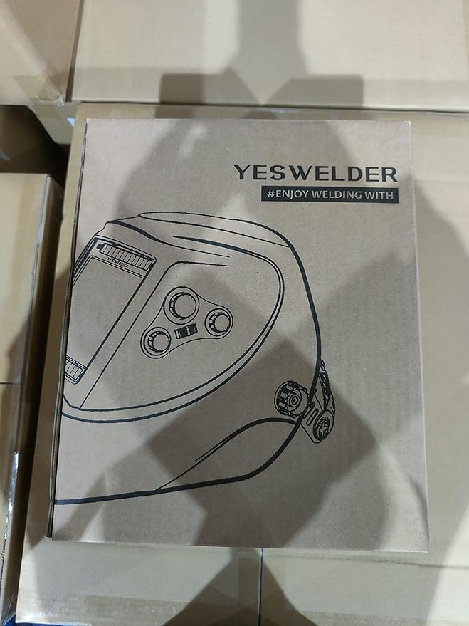 YESWELDER Large View Auto Darkening Welding Helmet, Blue Light Blocking, 1/1/1/1 True Color Solar Powered Welder Hood Mask with 4 Arc Sensors, Wide Shade 3/5-9/9-13 for TIG MIG ARC Cut and Grind