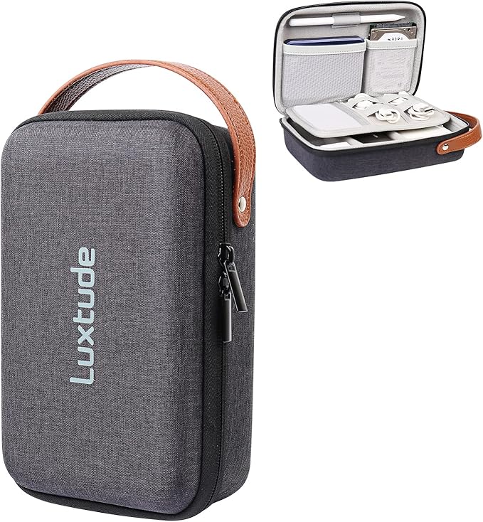 Luxtude Electronics Organizer Travel Case, Tech Organizers Travel Case, Hard Charger Organizers, Portable Cable Organizer, Travel Essentials for Charger/Mouse/Cash/Card/Pen, Tech Gifts