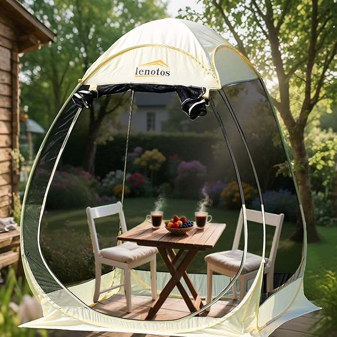 Pop Up Screen House, 6'x6' Outdoor Screen Tent for Camping, Screened Gazebo with Mosquito Netting, Carry Bag