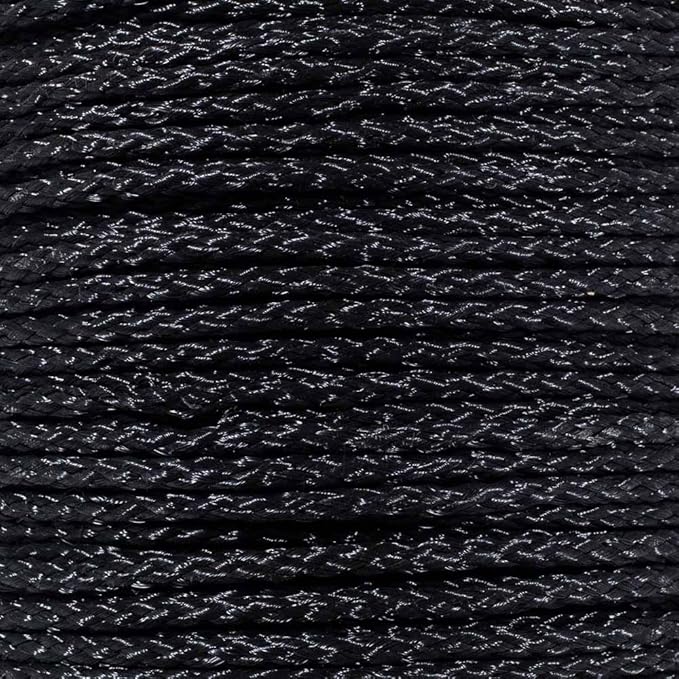 Hollow Braid Polypropylene Rope (5/16 Inch, 500 Feet, Black) - Barrier Rope - Trail Marking, Crowd Control, Golf Courses