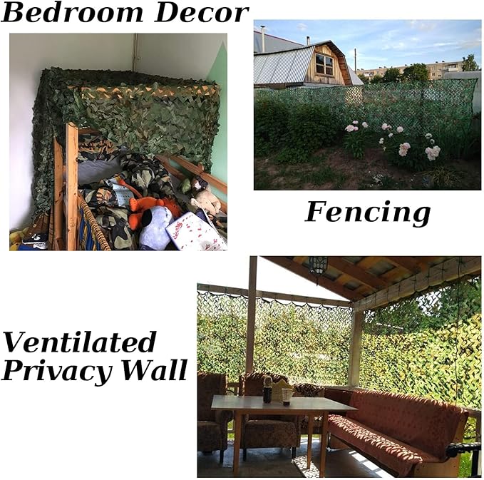 Camo Netting Camouflage Netting 20x20 10x20 10x10 Bulk Roll Burlap Camo Tarp Sunshade Net for Hunting Blind Dinosaur Birthday Jungle MilitaryTheme Party Decoration Camping Shooting