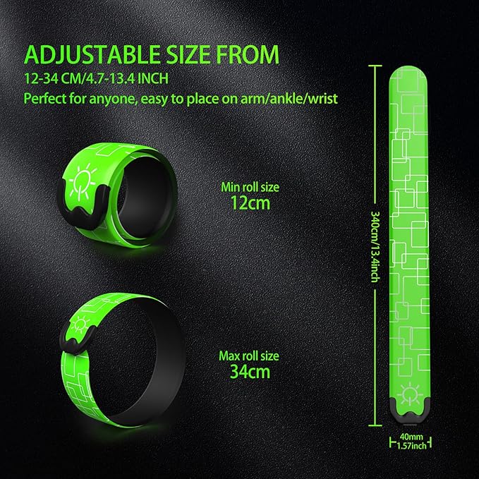 2 Pack LED Armband - Rechargeable Running Lights with Reflective Gear, High Visibility LED Wristband Lights