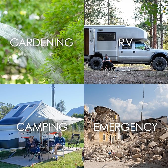 Collapsible Water Container Jug with Spigot, 2 Packs 5.3 Gallon BPA Free Camping Water Storage Carrier for Outdoor Hiking Backpacking & Emergency Survival Kit, Foldable Portable Canteen