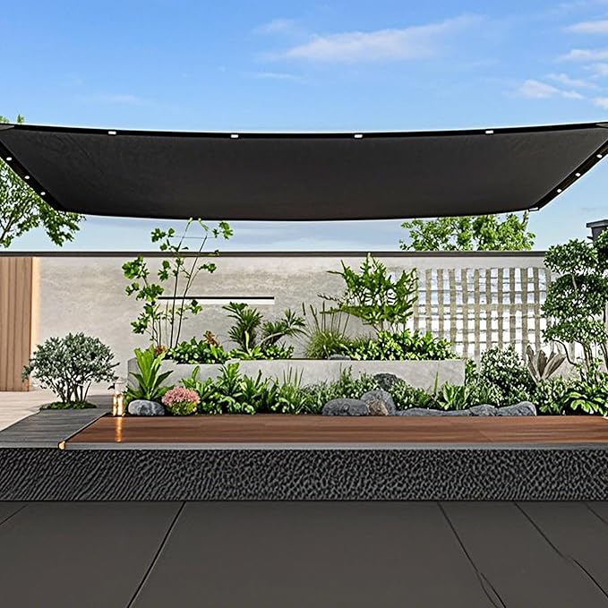 winemana Black Shade Cloth 30x30 FT??70% Sun Shade Mesh Tarp for Greenhouse, Garden, Patio, Dog Kennel, Chicken Coop, and Outdoor Protection, Plants Cover Shade Netting with 2 Reinforced Grommets
