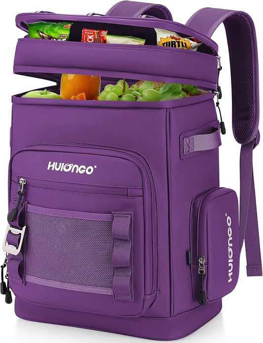 Large Waterproof Insulated Cooler Backpack for Men & Women, Leak Proof Cooler Backpack for Camping, Beach, Fishing, Picnic, Travel, Outdoor, 30L, 48Cans