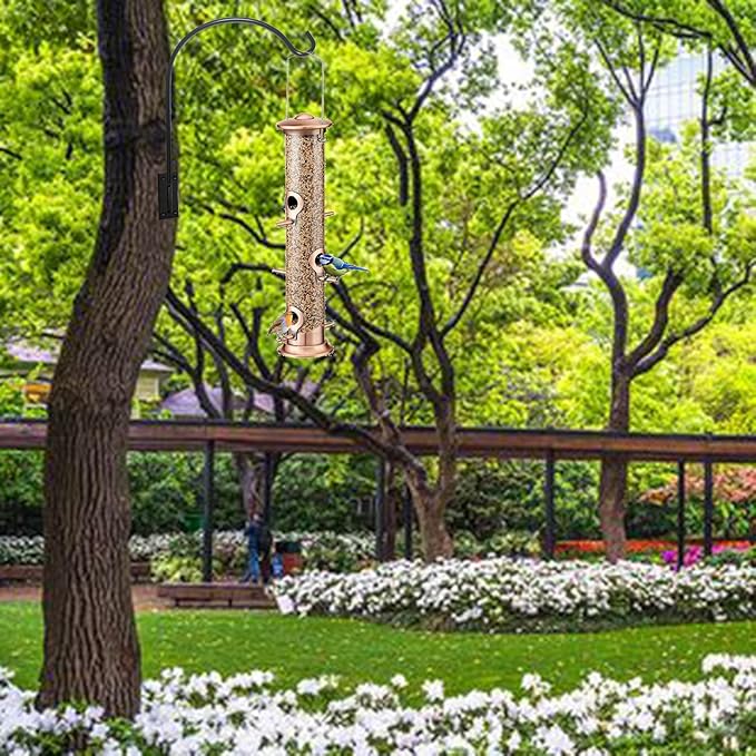 Deck Bird Feeder Hanger Hook Wall Mounted 4 Pack for Railing,Hanging Bird Feeders, Plants, Flower Baskets,Windchimes, Lanterns,Holiday Decoration