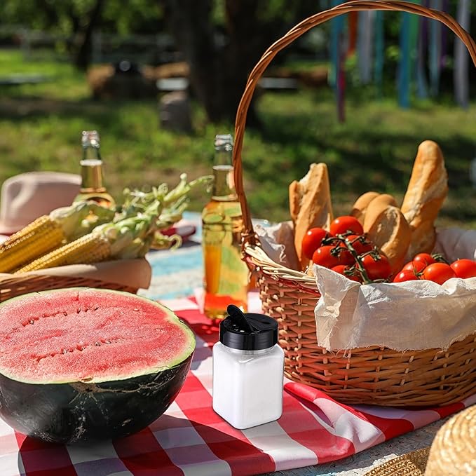 30 Pack Plastic Spice Jars with Shaker Lids Clear Seasoning Containers Spice Bottles for Kitchen Storing Spice Herbs Seasoning Powders(Triangle,12.2 oz)