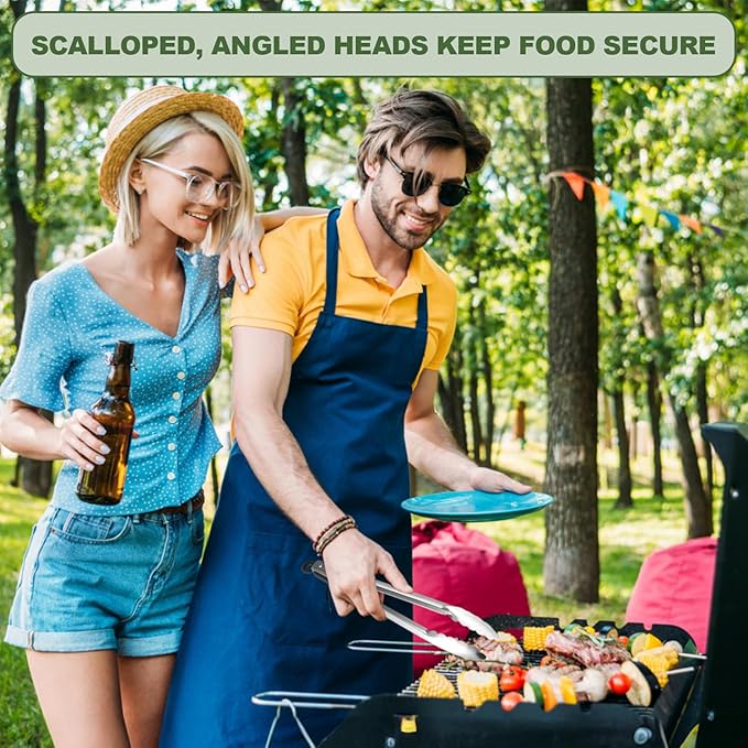 6pcs Griddle Accessories Kit, Heavy Duty Stainless Steel Griddle Tools Spatulas Set for Blackstone - Commercial Grade Flat Top Grill Accessories - Great for Outdoor BBQ