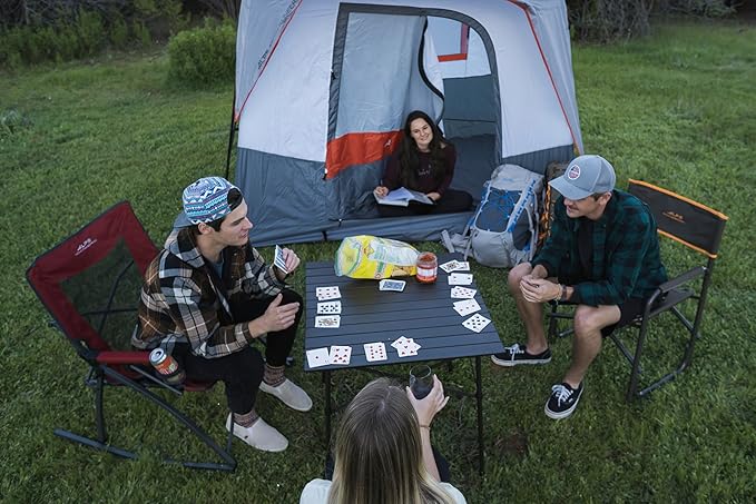 ALPS Mountaineering Aluminum Roll-Top Camp Table with Fast Setup and Compact Storage